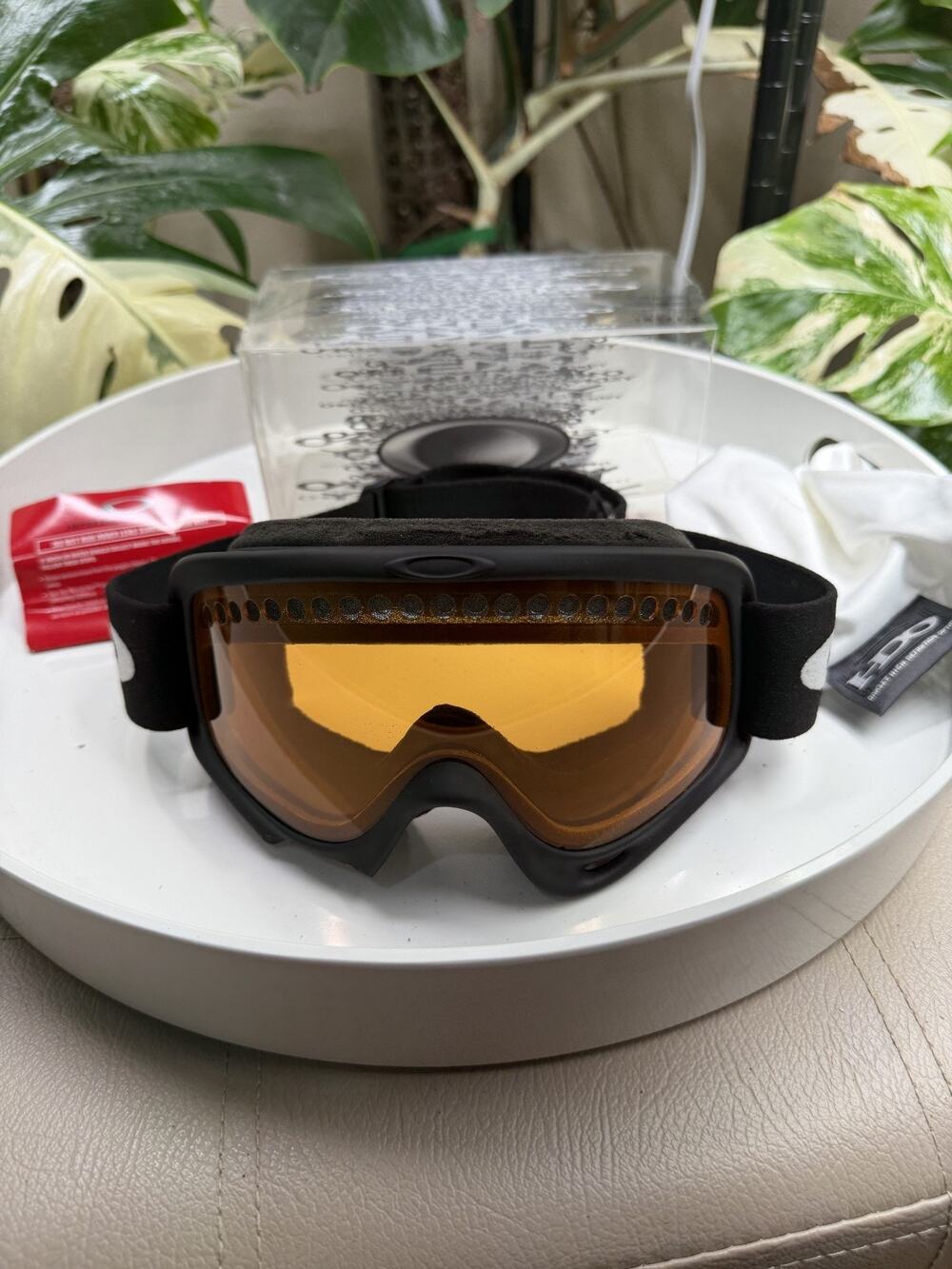 Vintage Oakley O-Frame Mirrored Orange Snowboarding Ski Goggles Retro Y2K